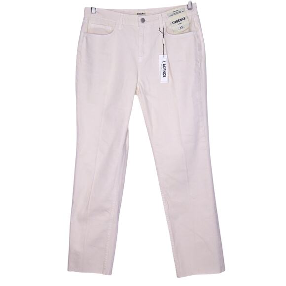 L'AGENCE NEW Milana Low Rise Stovepipe Straight Jeans French Vanilla Women's 28 - Picture 1 of 10